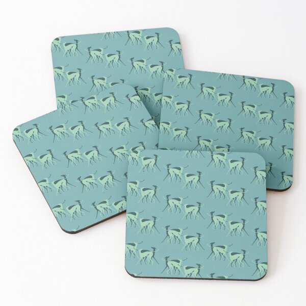 Item preview, blue sighthounds, greyhounds designed and sold by SteffiSonntag.
