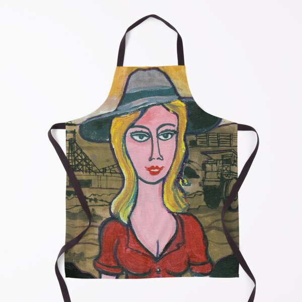 Item preview, Australian outback portrait of woman with mining background. designed and sold by Al Benge.