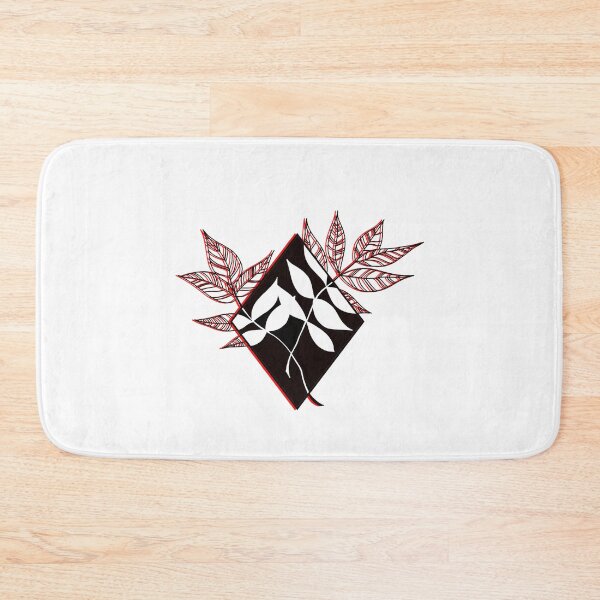 Item preview, Geometric Leaf Print in Red and Black designed and sold by 10pmCreations.