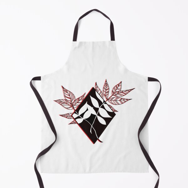 Item preview, Geometric Leaf Print in Red and Black designed and sold by 10pmCreations.