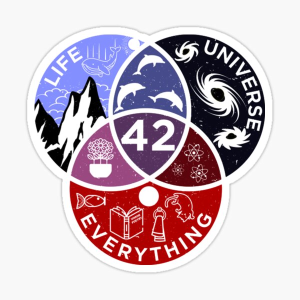 The Answer To Everything Shirt Sticker