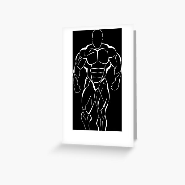 Grusskarten Bodybuilder Redbubble