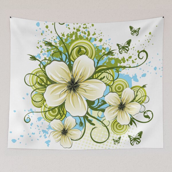 Aperçu de l'œuvre Conception d'art de peinture de fleurs très colorées créée et vendue par dineshshop1.