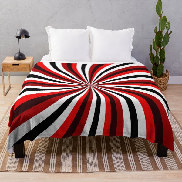 Item preview, Optical illusion Black White Red Trippy Pattern designed and sold by WOW TeesAndThings.