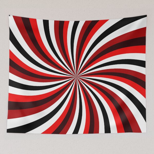 Item preview, Optical illusion Black White Red Trippy Pattern designed and sold by WOW TeesAndThings.
