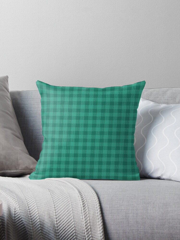 Teal sales plaid pillows