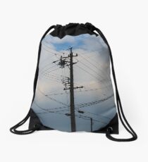 Crossing lines Drawstring Bag