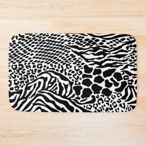 Item preview, Black and white mixed animal print seamless pattern designed and sold by mashmosh.