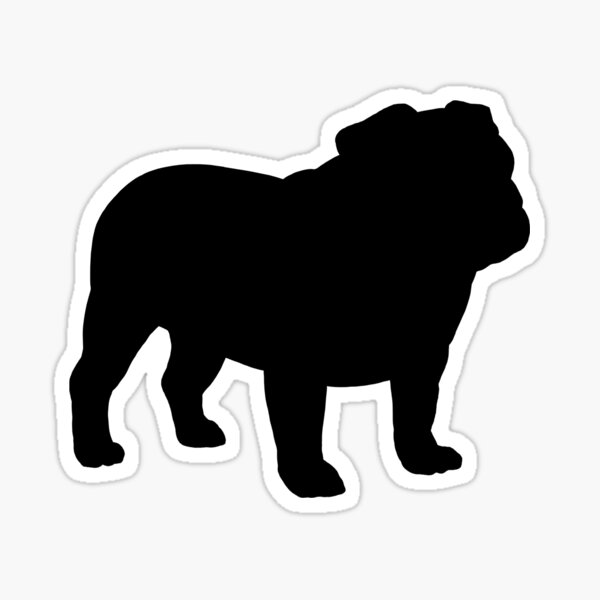 Boxer Dog Silhouette(s) Sticker for Sale by Jenn Inashvili