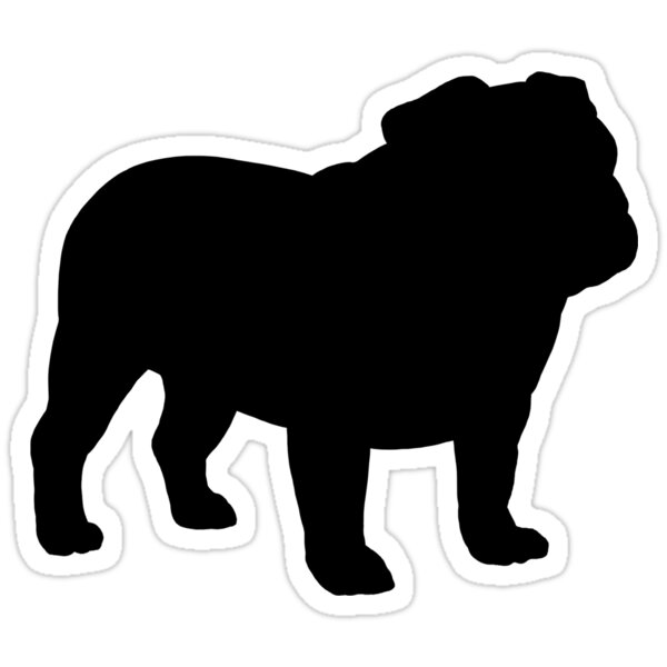 "Bulldog Silhouette(s)" Stickers by Jenn Inashvili | Redbubble