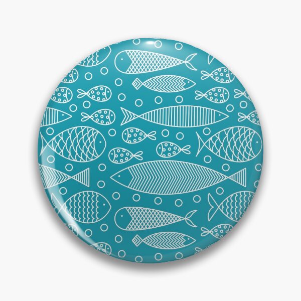 Item preview, Simple fishes pattern bluish and white designed and sold by Irenajh87.