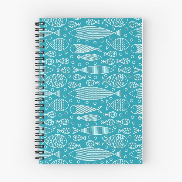 Item preview, Simple fishes pattern bluish and white designed and sold by Irenajh87.