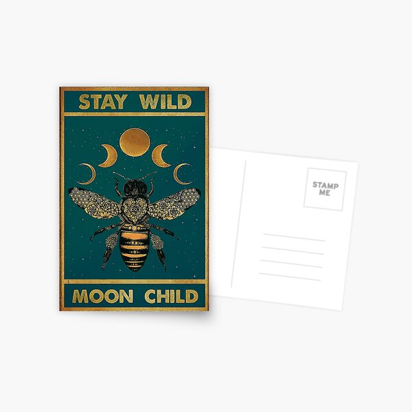 Item preview, Vintage Bee Stay Wild Moon Child designed and sold by LuvSeven.