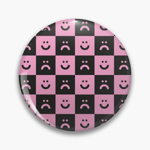 Item preview, Black and Pink Smilie Pattern designed and sold by ZANGRAM.