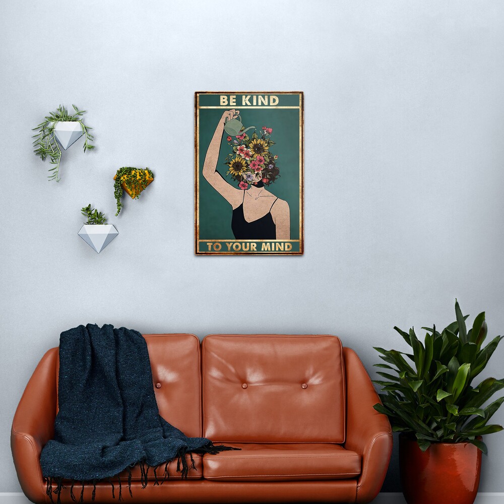 Vintage Be Kind To Your Mind Metal Print