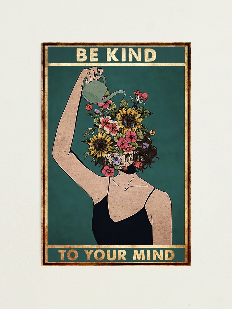Thumbnail 2 of 3, Photographic Print, Vintage Be Kind To Your Mind designed and sold by LuvSeven.