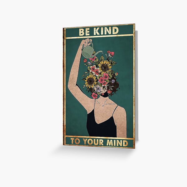 Vintage Be Kind To Your Mind Greeting Card