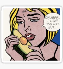 Avocado Lichtenstein Sticker