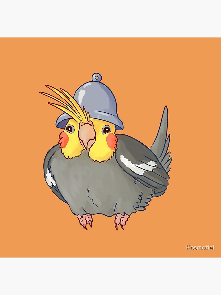 Bell Hat Cockatiel Art Print
