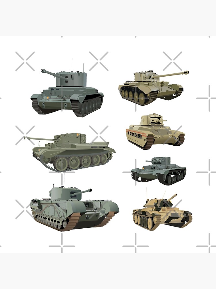 Lámina rígida «Varios tanques británicos de la Segunda Guerra Mundial» de  NorseTech | Redbubble