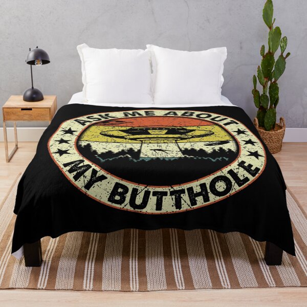 Item preview, Ask Me About My Butthole Funny UFO Alien Abduction Vintage designed and sold by RBG1933Tee.