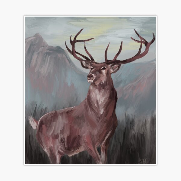 Monarch of the Glen Sticker for Sale by Sarah-Wilde