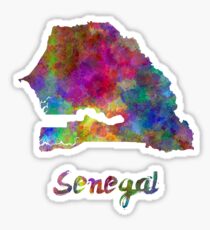 Senegal in watercolor Sticker
