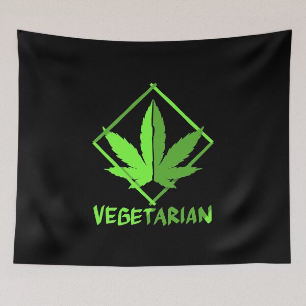 Item preview, Vegetarian Squared Cannabis Leaf High Gift designed and sold by TTFMerch.