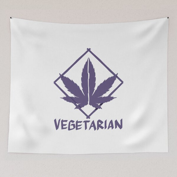 Item preview, Vegetarian Squared Cannabis Leaf High Gift designed and sold by TTFMerch.