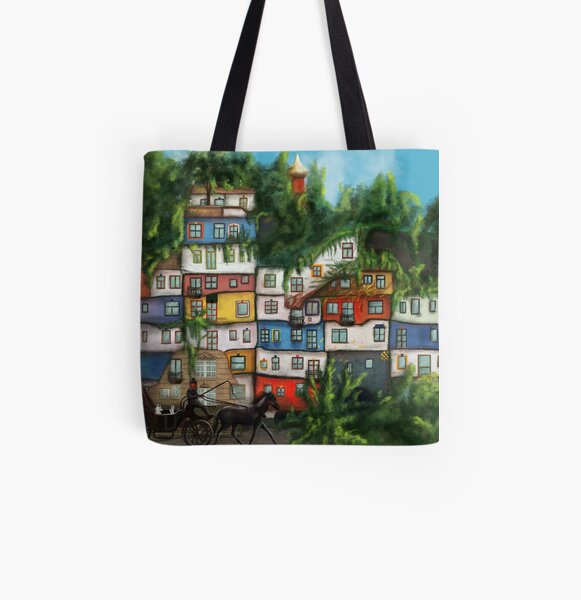 Hundertwasserhaus All Over Print Tote Bag