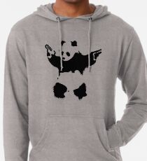 Sudadera con capucha ligera Banksy - Panda con armas de fuego