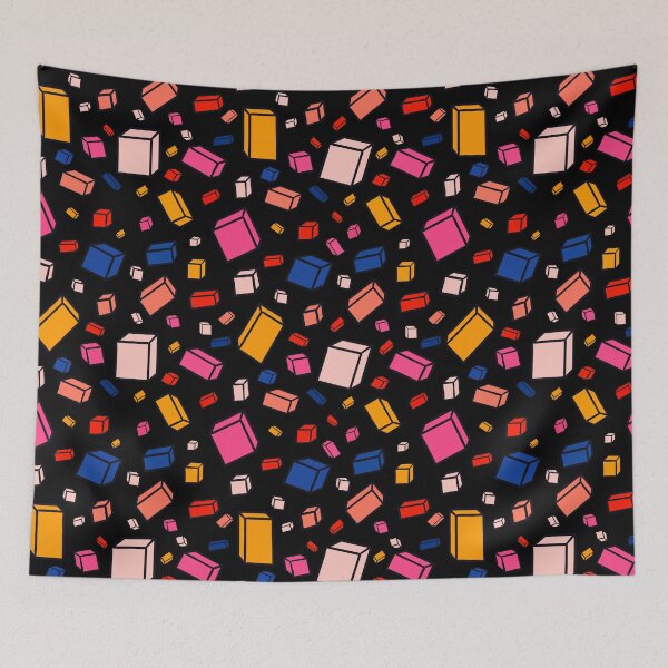 Item preview, Colorful Block Pattern on Black designed and sold by OneLook.