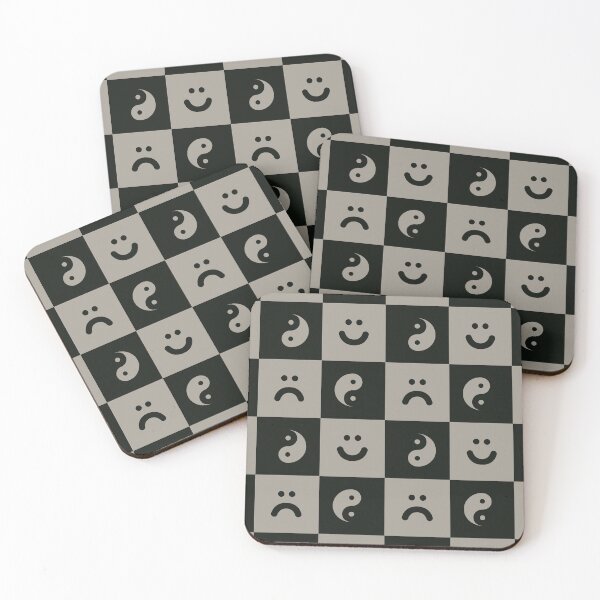 Item preview, Dark Ska Pattern with Yin Yang and smilies designed and sold by ZANGRAM.
