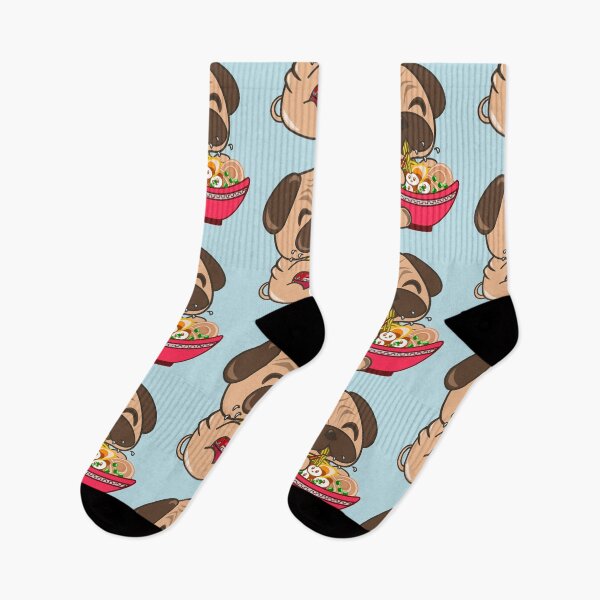 Item preview, Little Pug Loves Eating Ramen Noodles designed and sold by merchloh128.