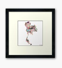 Thailand map Framed Print