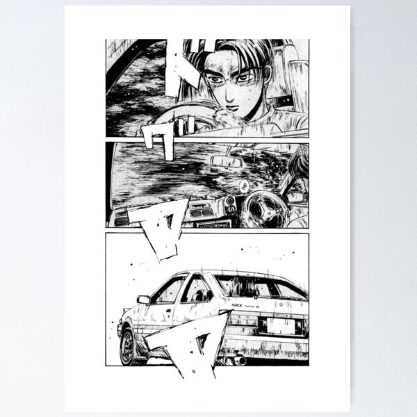 Initial D Running in the 90s Manga Poster for Sale by GeeknGo