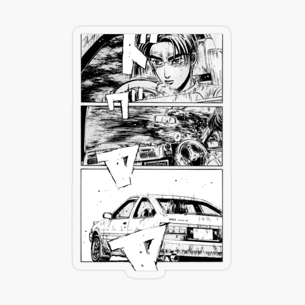 Initial D Takumi Stares Manga Anime | Art Print