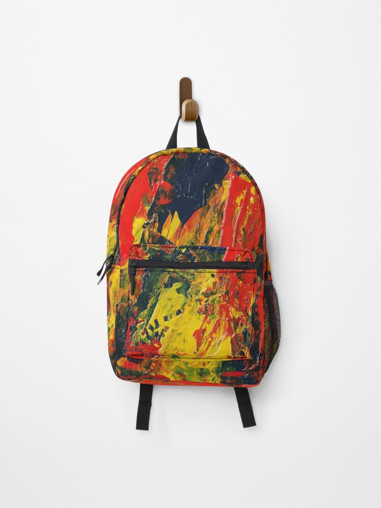 Thumbnail 1 of 3, Backpack, Abstract Blue Orange Shape designed and sold by iwweee.