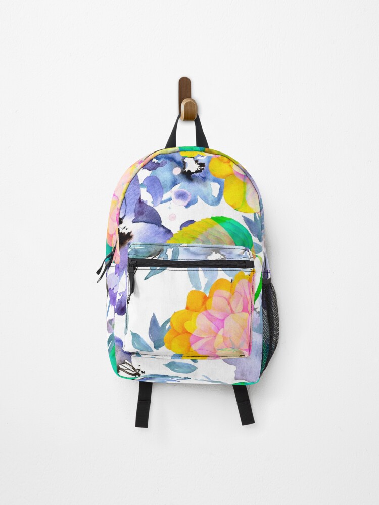 Thumbnail 1 of 3, Backpack, Colorful hydrangea designed and sold by airspecter.