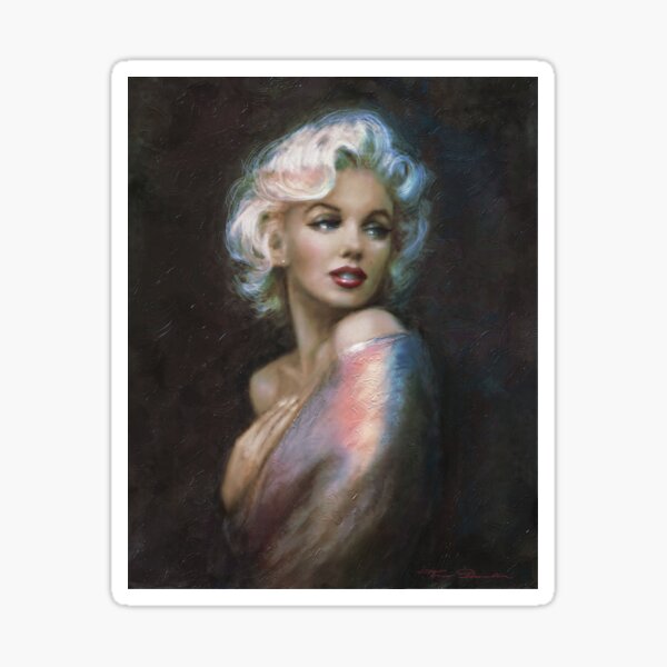 Marilyn Romantic W'W 4 blue Sticker