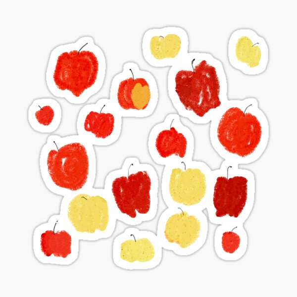 3 types apples Sticker