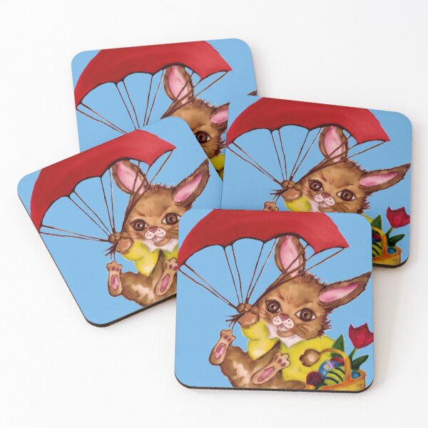 Item preview, Parachuting Easter bunny.  designed and sold by Faerieglen.