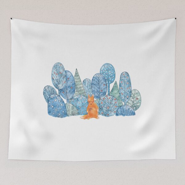 Item preview, Little fox in a snowy forest designed and sold by Dyomina.