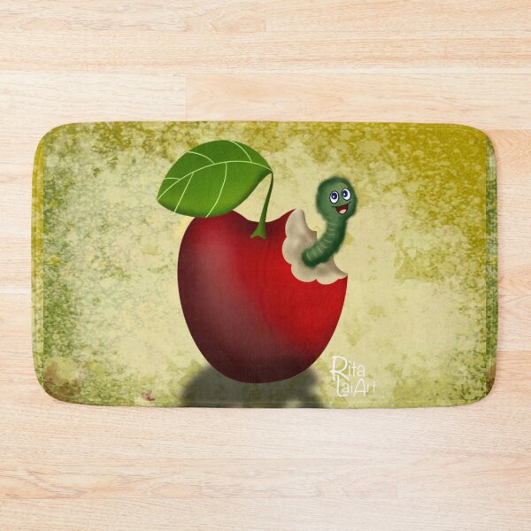 Item preview, An Apple a Day, A Worm a Day designed and sold by RitaLaiArt.