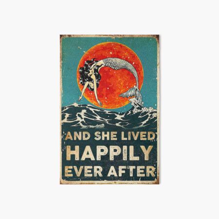 Vintage Mermaid And She Lived Happily Ever After Art Board Print