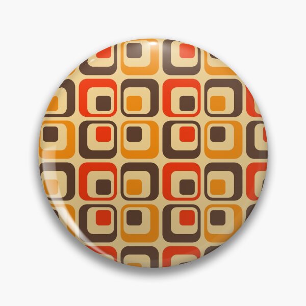 Item preview, 60's 70's Retro Squares Pattern - Red, Brown & Orange designed and sold by ZoollGraphics.