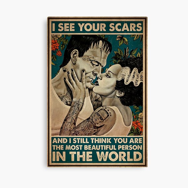Vintage The Bride Of Frankenstein "Your Scars" Canvas Print