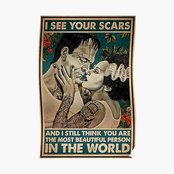 Vintage The Bride Of Frankenstein "Your Scars" Poster