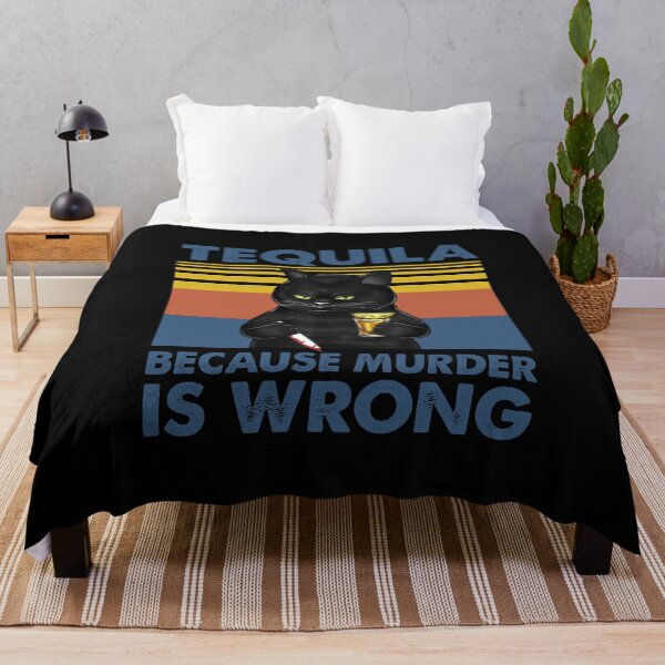 Item preview, Tequila Because Murder Is Wrong Funny Murderer Cat Shirt designed and sold by Skechers7654.