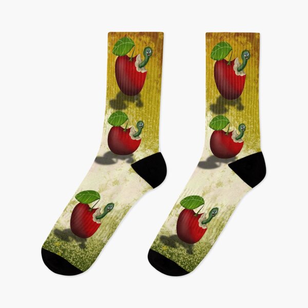 Item preview, An Apple a Day, A Worm a Day designed and sold by RitaLaiArt.